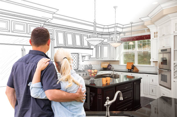 Professional Cabinet Refacing technician working in Bridgeport, OH